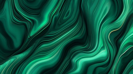 Obraz premium A vibrant green abstract pattern with fluid, wavy lines creating a dynamic visual effect.