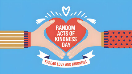 National Random Acts of Kindness Day design template concept observed on February 17. Friendship Vector Illustration