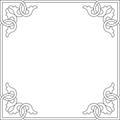 Vector sketch illustration silhouette design ornament decoration background pattern floral classic vintage ethnic traditional