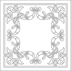 Vector sketch illustration silhouette design ornament decoration background pattern floral classic vintage ethnic traditional
