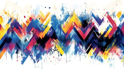 Obraz premium Vibrant Abstract Chevron Art Design