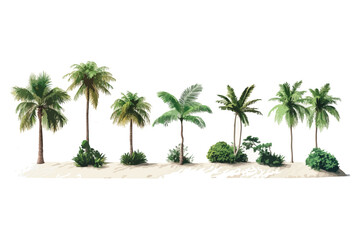 Fototapeta premium palm tree on the beach t shirt bundle vector art design