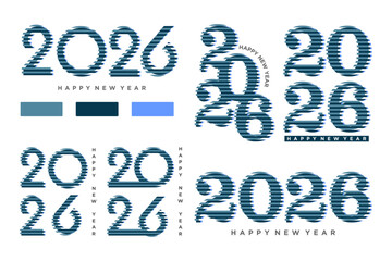 Happy new year 2026 design,2026 logo text design. new year celebration concept . Vector illustration