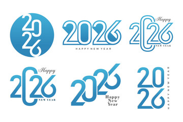 Happy new year 2026 design,2026 logo text design. new year celebration concept . Vector illustration