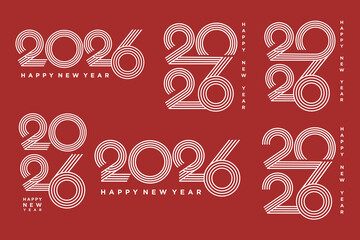 Happy new year 2026 design,2026 logo text design. new year celebration concept . Vector illustration
