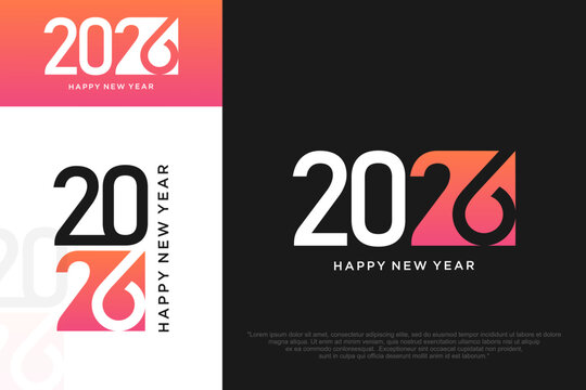 Happy new year 2026 design,2026 logo text design. new year celebration concept . Vector illustration