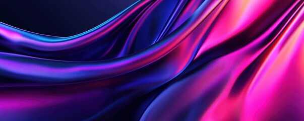 Obraz premium Pearly, glossy satin folds glowing under gentle light great for high-end cosmetics or fashion advertising campaigns