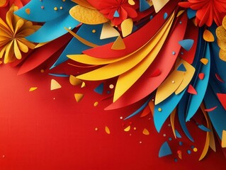 Vibrant paper art design creative workshop visual art studio close-up colorful crafting techniques