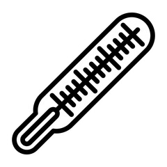 Thermometer Vector Line Icon Design