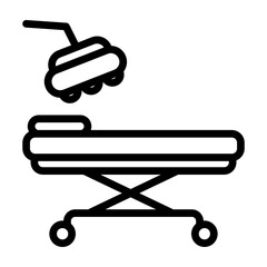 Operation Theatre Vector Line Icon Design