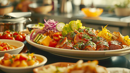 salad with vegetables and fruits