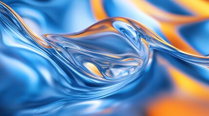Luxurious ripples of blue water in motion, reflecting light and transparency, perfect for promoting hydration and rejuvenation products
