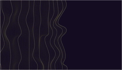 Smooth flowing wave dots halftone lines dynamic blue gradient isolated on transparent background concept of technology, digital, communication, science, music vector illustration