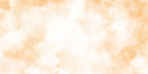 Paint leaks and ombre effects orange or brown watercolor, watercolor background textures with clouds and stains, Old paper texture with stains and scratches, Hand painted abstract cloud texture.