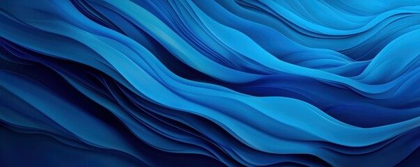 Fototapeta premium Close-up of shimmering blue liquid waves, highlighting fluidity and purity, perfect for water, skincare, or wellness campaigns