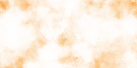 Paint leaks and ombre effects orange or brown watercolor, watercolor background textures with clouds and stains, Old paper texture with stains and scratches, Hand painted abstract cloud texture.