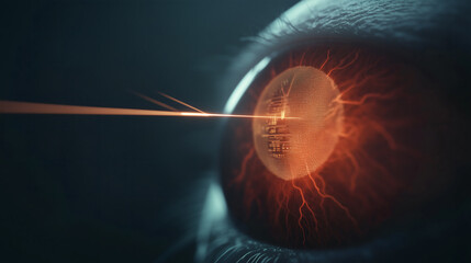 Digital data scanned from the eye