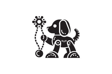 Dog toy icon. Dog toy element for pet shop logo.