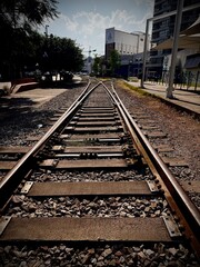Fototapeta premium railroad tracks in the distance