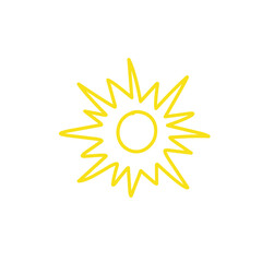 yellow sun doodle