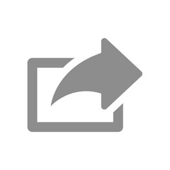 Share arrow vector icon. Sharing post or photo on social media.