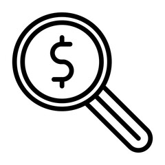 Financial Analysis Vector Line Icon Design