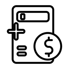 Accounting Vector Line Icon Design
