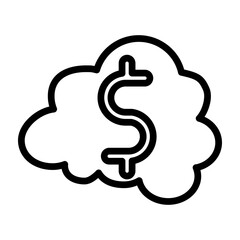 Behavioral Finance Vector Line Icon Design