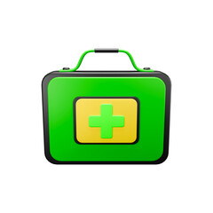 Obraz premium 3d rendered illustration of first aid kit box in war 