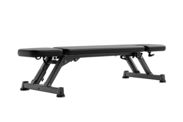 Adjustable weight bench ideal for strength training and exercise routines at home or gym isolated on transparent background