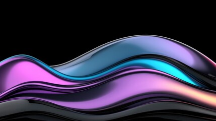 A digital illustration of abstract wave patterns in various colors.