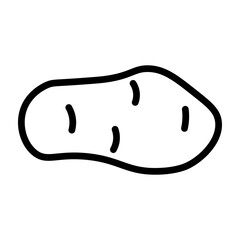 Potato Vector Line Icon Design