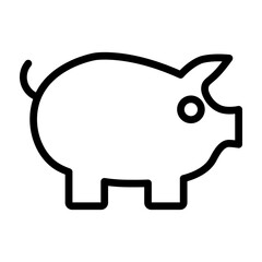 Pork Vector Line Icon Design