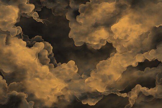 Dramatic Gold and Gray Cloudscape