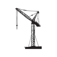 crane on white