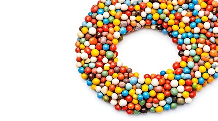 Colorful Candy Arranged In A Circular Frame