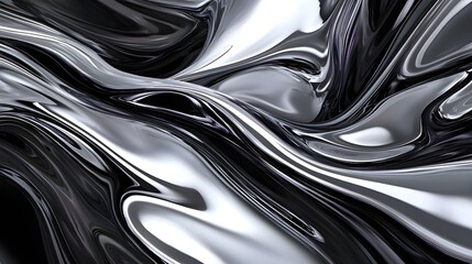 A silver and black abstract painting with a lot of texture
