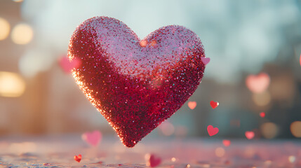 Obraz premium Sparkling Heart Shape Love Design