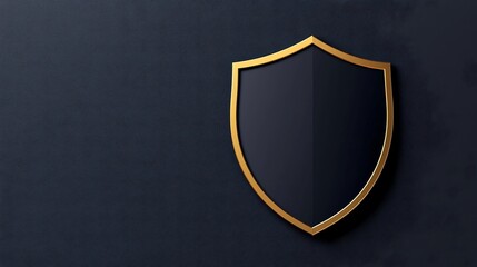 A modern circular logo with a shield motif, representing resilience and authority for a security firm. The shield is centered prominently, surrounded by a sleek and minimalist background that
