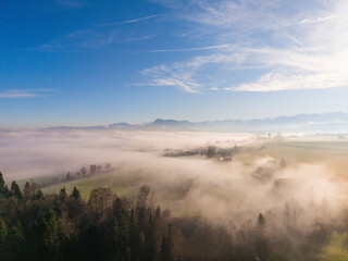 Obraz premium Misty Neuenkirch Landscape