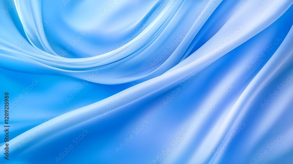 Canvas Prints A blue and white fabric with a wave pattern