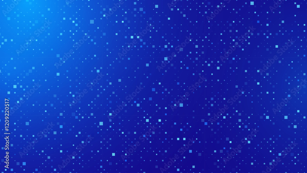 Aufkleber Blue Tech Finance Fintech Background Abstract Pixel Pattern. Abstract Business Tech Science Vector Backdrop.