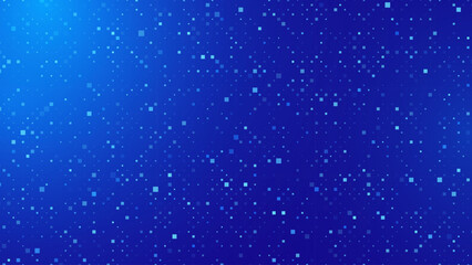Blue Tech Finance Fintech Background Abstract Pixel Pattern. Abstract Business Tech Science Vector Backdrop.