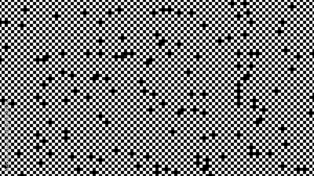 Poster glitch checkered pixels pattern. pixel art chaotic glitchy background. 90s cctv vhs screen vibe. vec