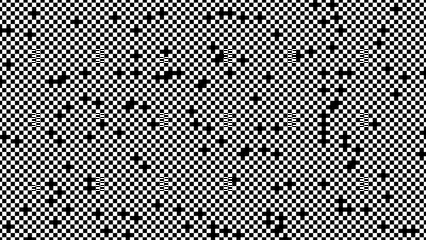 Glitch Checkered Pixels Pattern. Pixel Art Chaotic Glitchy Background. 90s CCTV VHS Screen Vibe. Vector Illustration.