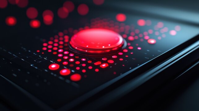 Futuristic scatter plots glowing on a sleek black interface