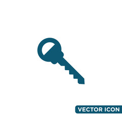 Minimalist Key Icon Design Template 