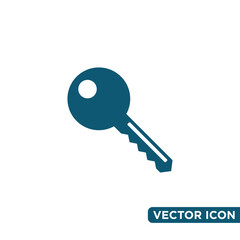 Minimalist Key Icon Design Template 