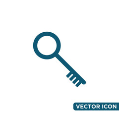 Minimalist Key Icon Design Template 
