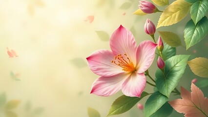 Fototapeta premium Flourishing Elegance in the Heart of Green